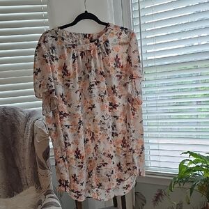 Torrid Pink Ruffled Tie Front Sailor Collar Blouse